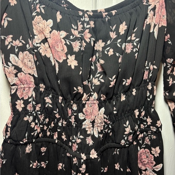 Floral Black and Pink Dress - Picture 4 of 5